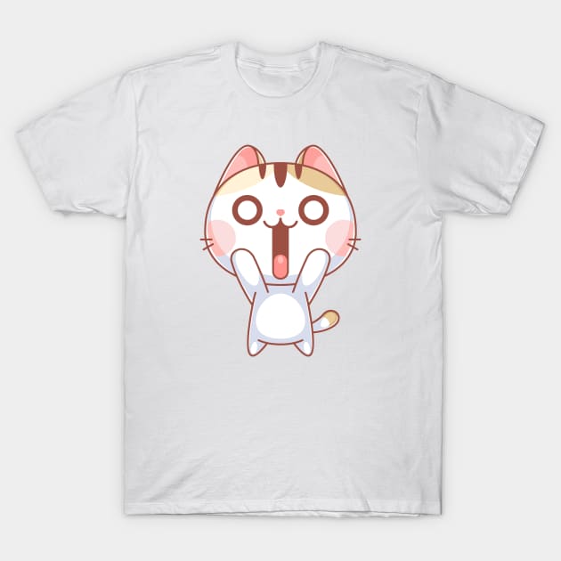 Cute cat is surprised T-Shirt by Wawadzgnstuff